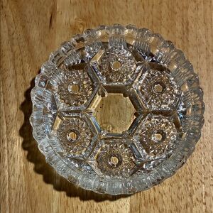 Elegant Vintage Crystal Glass Trinket Dish- Also can be as a Ashtray